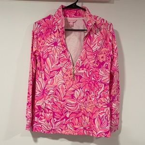 Lilly Pulitzer half zip Pink X-Small women’s long sleeve quarter zip